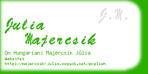 julia majercsik business card